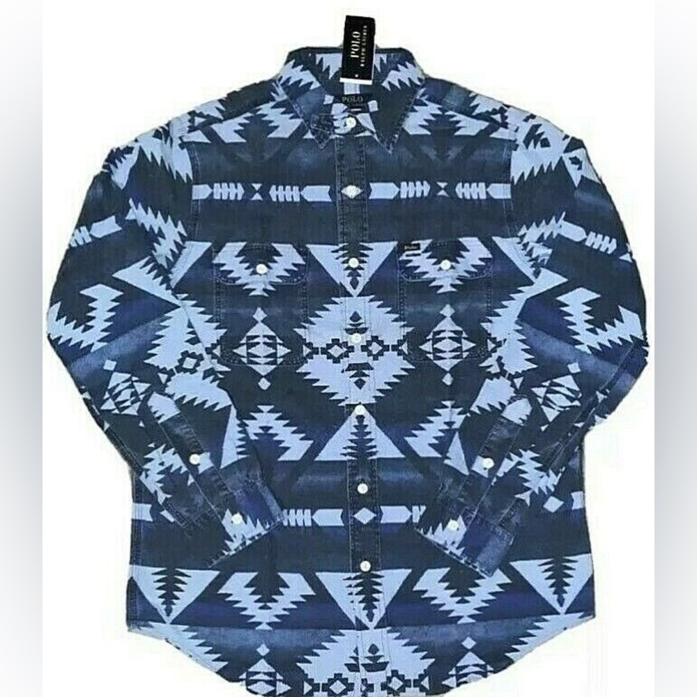 Polo Ralph Lauren - Southwestern Winter Aztec Tribal Button Down Shirt M